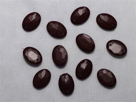 Dark Brown Oval Plastic Stones X Mm Tdc Labs