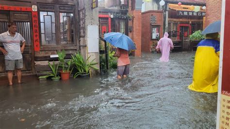 暴雨來襲！鹿港天后宮、老街瞬間淹成池塘 水利署警示 中彰投 地方 聯合新聞網