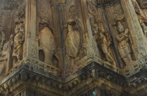 Stone Rings - Architecture Inside the Sringeri Temple Stock Image ...