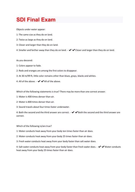 SDI Final Exam | 64 Questions and Answers(A+ Solution guide) - SDI