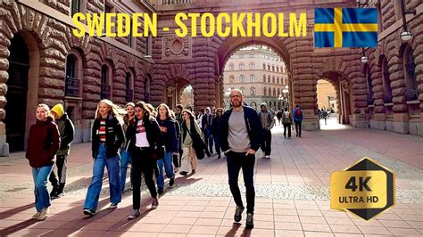 Walk Tour In Stockholm Drottninggatan Parliament Old Town K