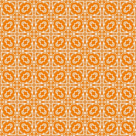 Flor naranja y hoja abstracta tela sin costura mandala étnico patrón