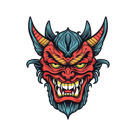 Devil demon head vector clip art illustration 25918437 Vector Art at Vecteezy