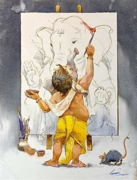 Pin By Rao Prasad On Bull Painting Ganesh Art Paintings Art