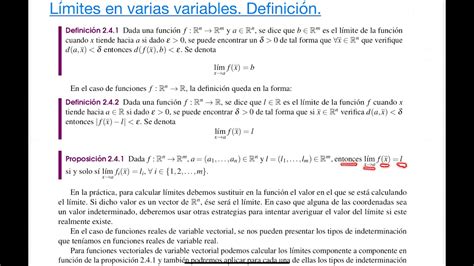 Video 13 Tema 2 Límites en varias variables Definición YouTube