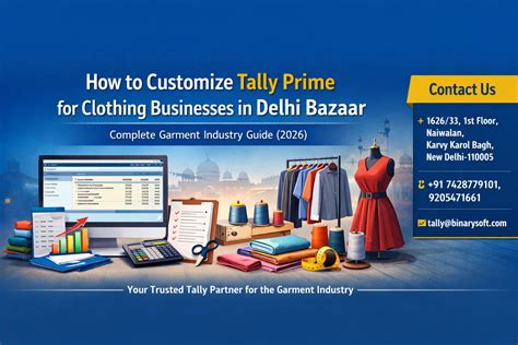 customize tallyprime  clothing businesses  delhi bazaar