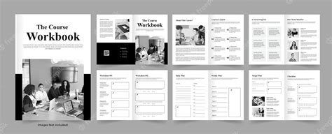 Premium Vector Course Workbook Template And Workbook Design