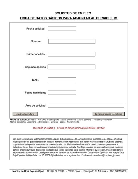 Formulario De Datos Personales Tipos De Formularios Hoja De Datos