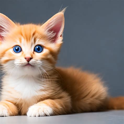 Baby Orange Tabby Kittens With Blue Eyes