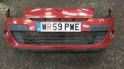 Renault Megane MK3 2008 2012 Front Bumper Red TENNJ Store Renault