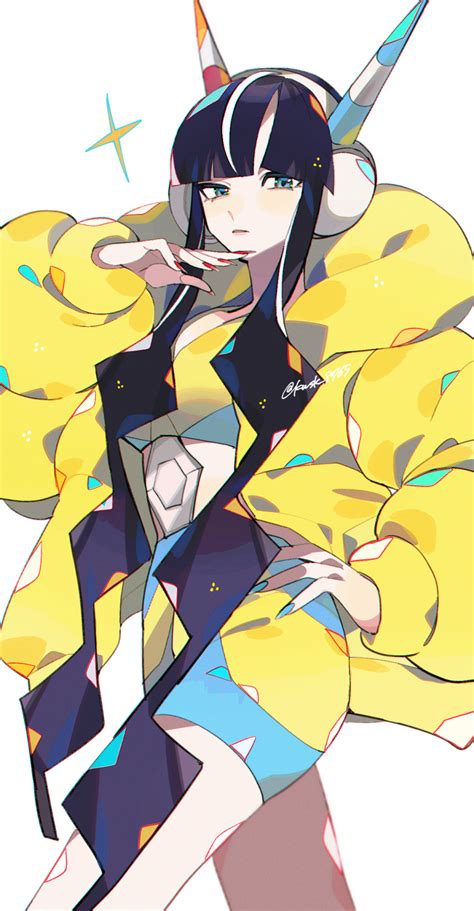 Safebooru 1girl Black Hair Blue Eyes Breasts Closed Mouth Elesa Pokemon Hair Between Eyes