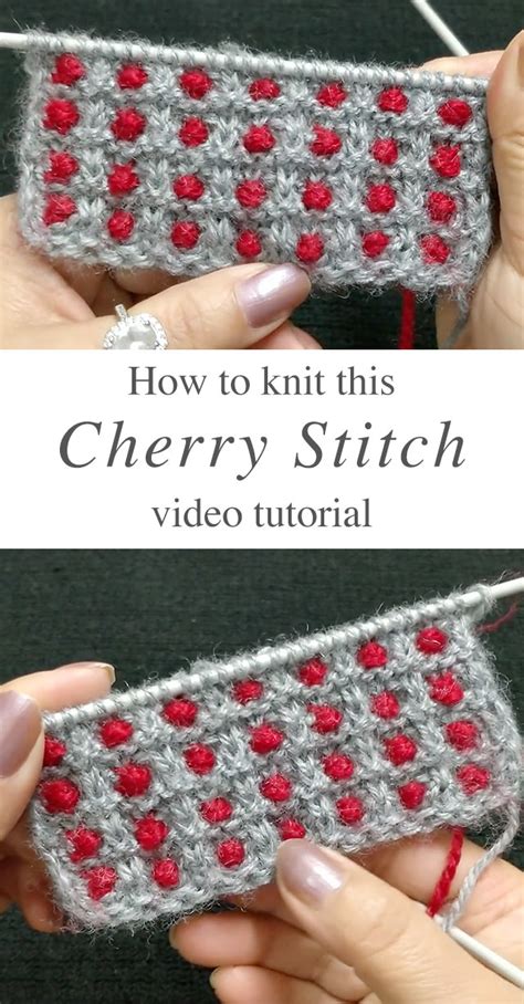 Knit Cherry Stitch You Can Learn Easily Crochetbeja