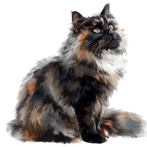 Adorable Long Haired Cat Clipart, Cat, Feline, Animal PNG Transparent