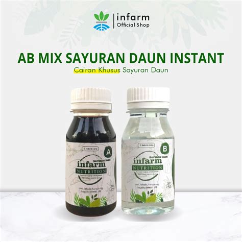 Jual Infarm Nutrisi Ab Mix Sayuran Daun Instant Ml Shopee Indonesia