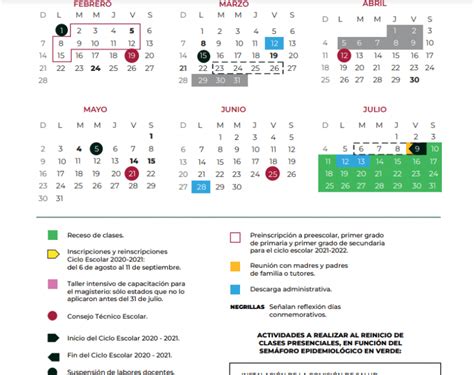 Calendario Escolar Ciclo Sep Desc Rgalo En Pdf