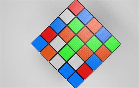 D Model Rubik Cube X Scrambled And Unscrambled Versions D