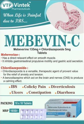 Mebeverine 135 Mg Chloridizaepoxide 5 Mg Tab At Rs 1650box Morease