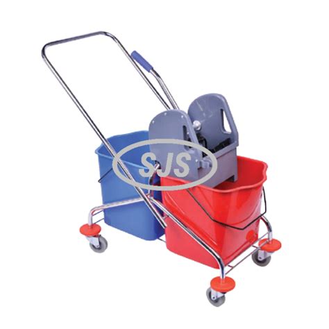 Double Mop Bucket Complete Down Press Metal Superior Janitorial