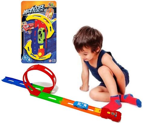 Pista Looping Infantil Tipo Hot Wheels Lança Carrinho Oferta