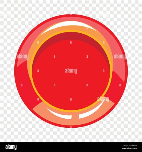 Red Button Icon Cartoon Style Stock Vector Image Art Alamy