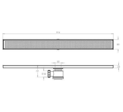 Linear Shower Drains (SP) | Satin Finish | Drain Channels