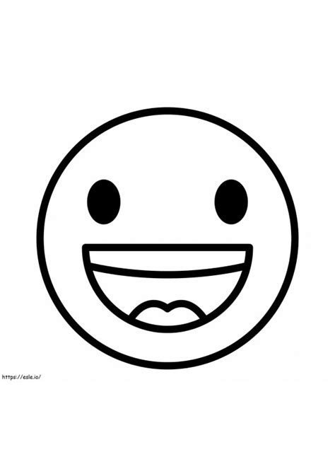 Smiley Face Emoji coloring page