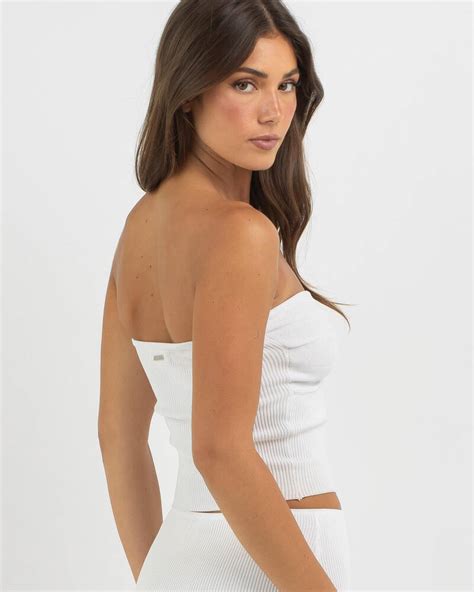 Shop Mooloola Bianca Knit Tube Top In White Fast Shipping And Easy Returns City Beach Australia