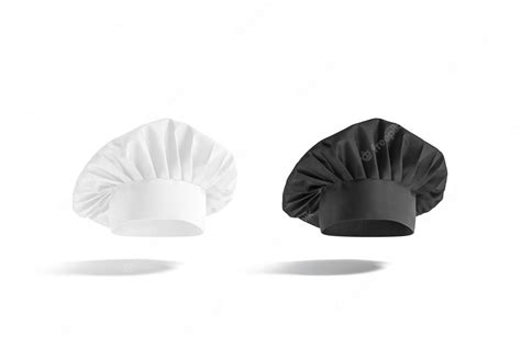 Premium Photo Black And White Toque Chef Hat Mockup Restaurant Or