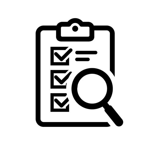 Inspection Vector Icon Check Illustration Symbol Examination Sign