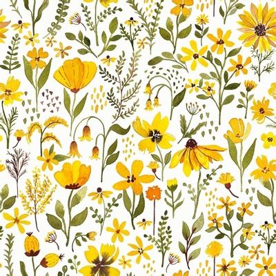 Boho Floral Fabric, Wallpaper and Home Decor | Spoonflower