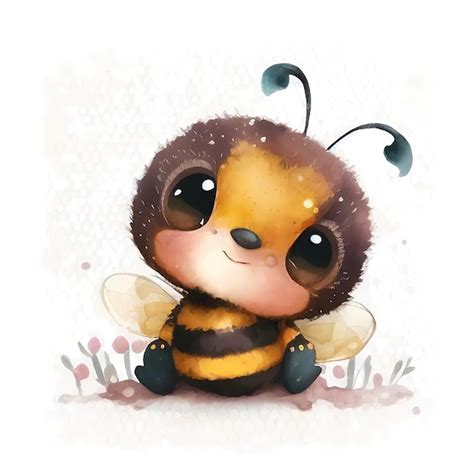 Premium Photo Adorable And Cute Watercolor Bee Illustration Design