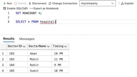 Set Rowcount Function In Sql Server Geeksforgeeks