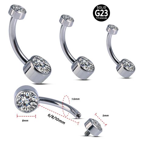 1pc 14g G23 Titanium Ombligo Party Stud Barbell For Woman Body Jewelry