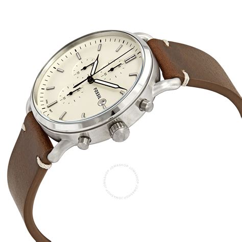 Fossil Commuter Chronograph Cream Dial Men S Watch Fs Fossil