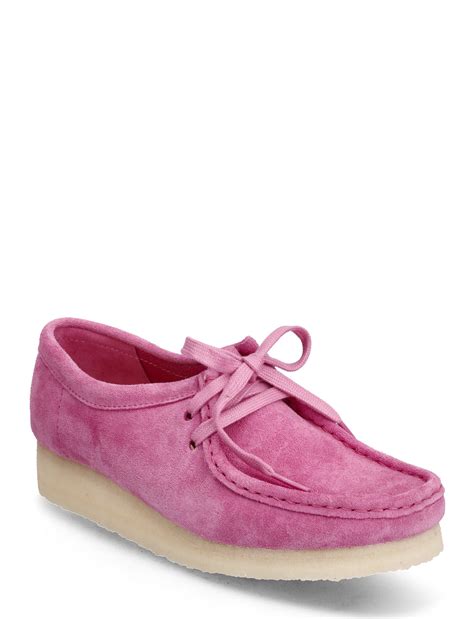 Clarks Originals Wallabee Pink Suede Laced Shoes Boozt