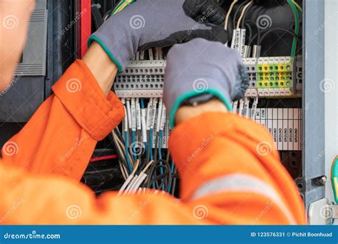 Electrical And Instrument Technician Wiring Cable At Terminal And