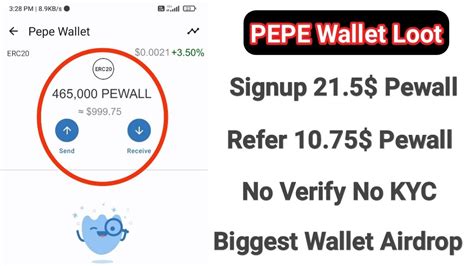 Pepe Wallet Airdrop Instant Pewall Token Instant Payment