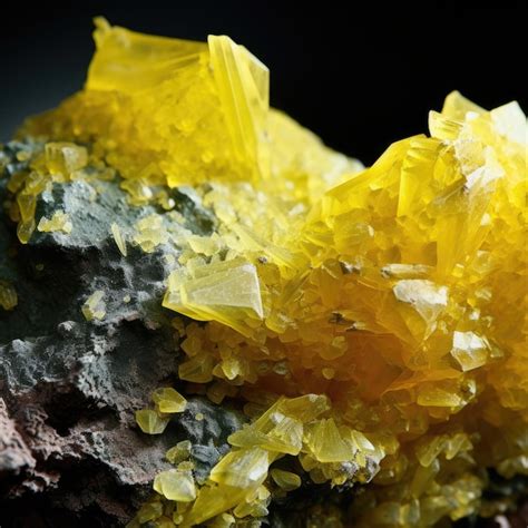 Premium AI Image | Closeup of sulfur mineral