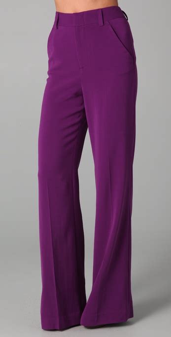 Purple Wide Leg Pants Pi Pants