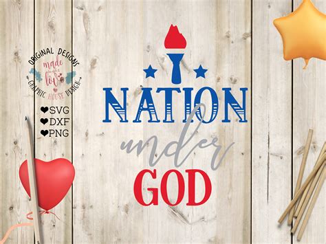 One Nation Under God Cut File Svg Dxf Png Svgs Design