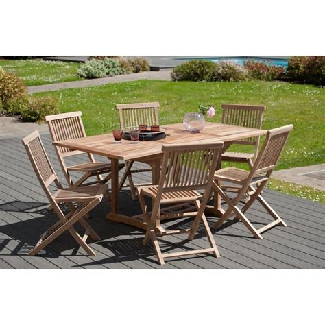 Harris Salon De Jardin En Bois Teck Pers Table Rectangulaire