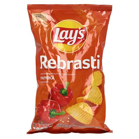 ČIPS REBRASTI PAPRIKA LAYS 140G SPAR Online