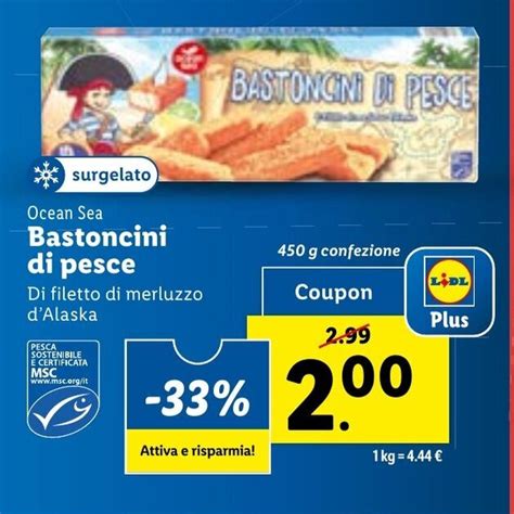 Ocean Sea Bastoncini Di Pesce G Confezione Offerta Di Lidl