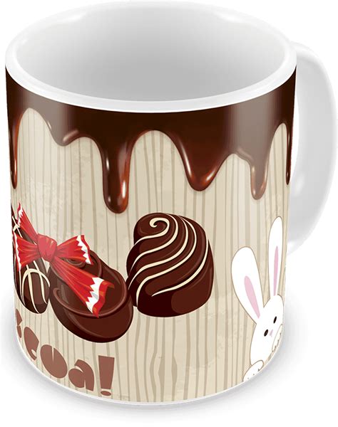 Caneca Feliz Páscoa Chocolate Personalizada COD 2085