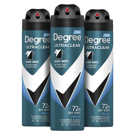 Amazon Degree Men Antiperspirant Spray Black White Count