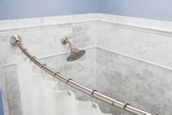 Moen® 60" Nickel Tension Mount Curved Shower Curtain Rod at Menards®