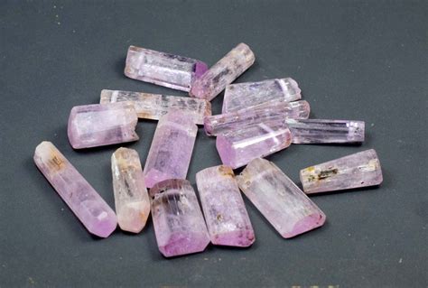 Pieces Terminated Natural Pink Color Kunzite Crystals Lot From