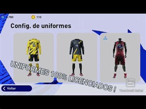 Como Colocar Uniformes 100 Licenciados No Pes 2021 YouTube