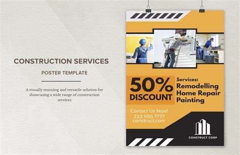 Editable Construction Poster Templates In Psd To Download