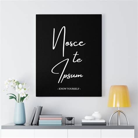 Nosce Te Ipsum Know Yourself Latin Poster Latin Phrase Etsy